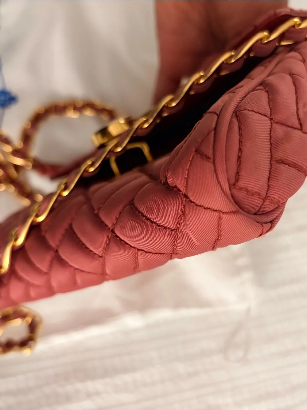 Prada Quilted Crossbody Bag Tessuto Impuntu